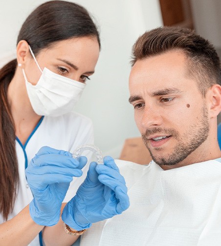 Man getting Invisalign