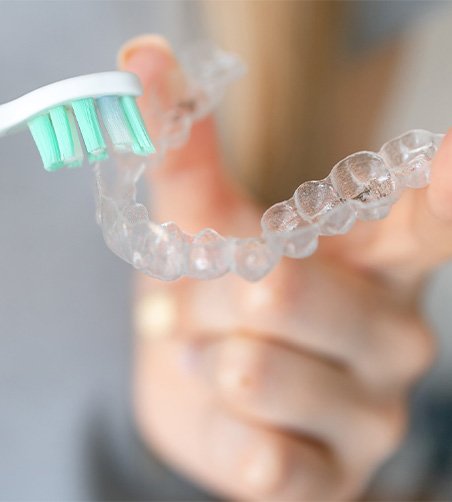 Brushing Invisalign