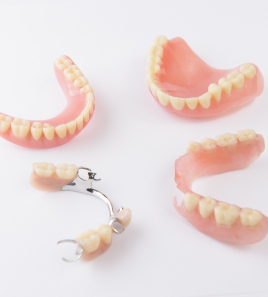 Multiple full and partial dentures